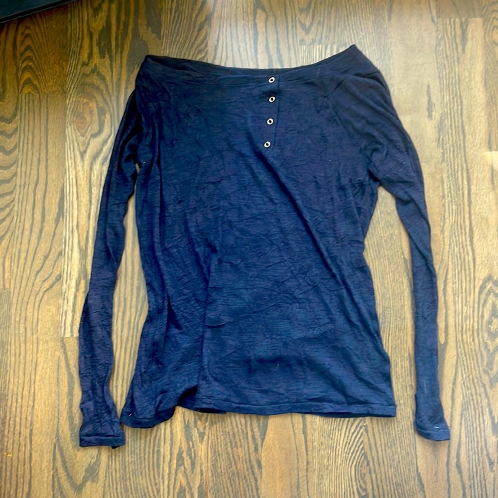 Elizabeth and James sheer long sleeve top.